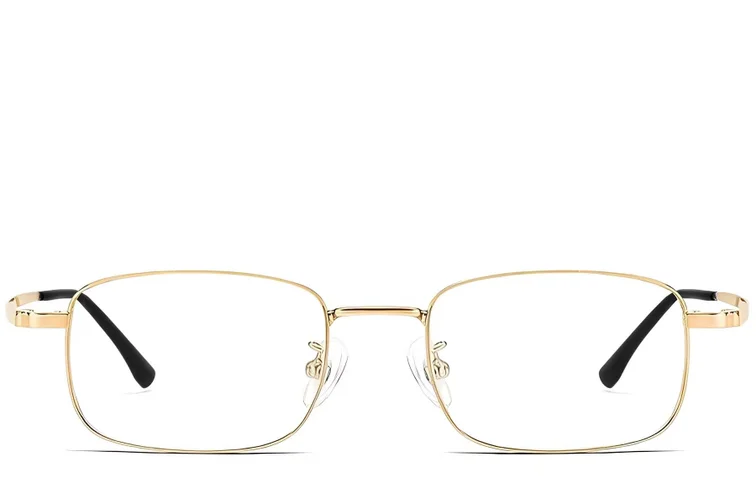 Rectangular Golden Titanium Glasses #BS1913-0212