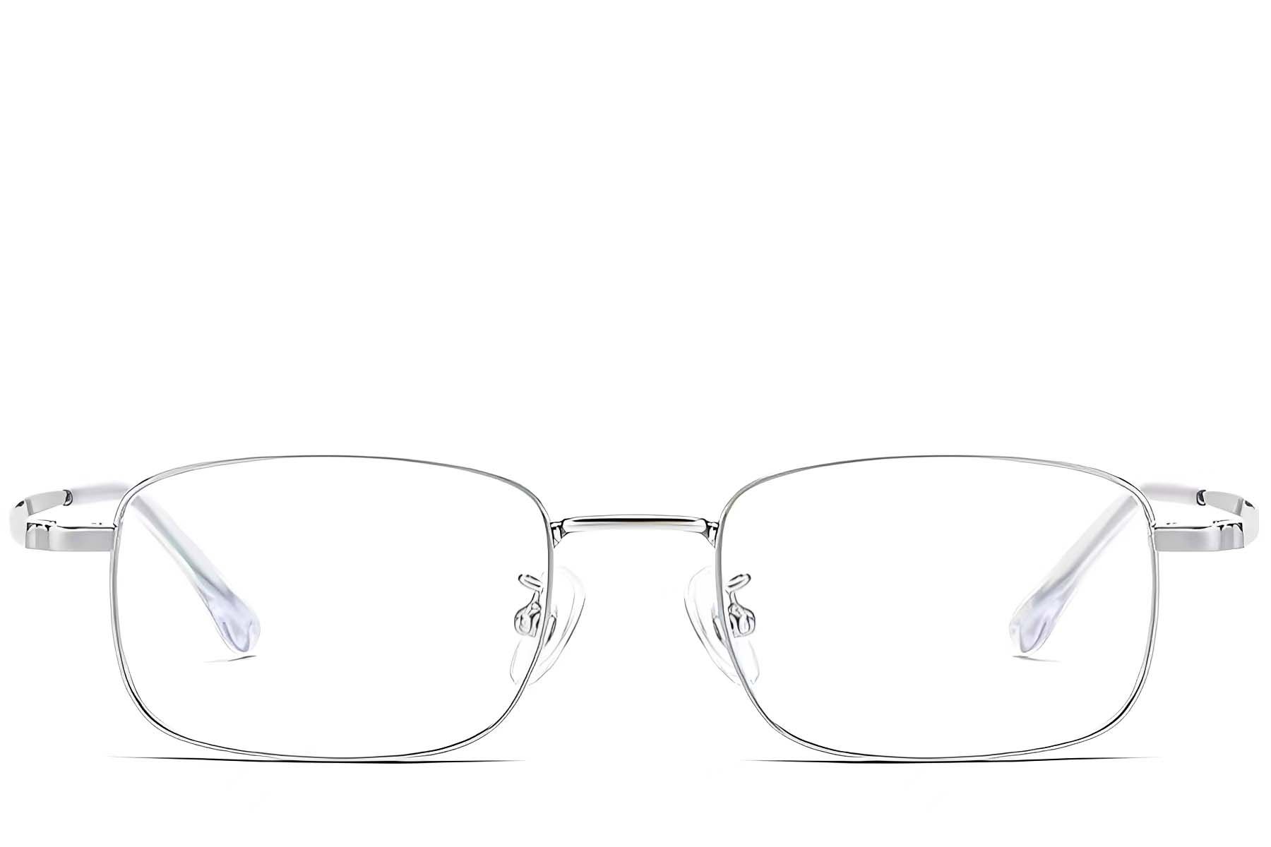 Rectangular Silver Titanium Glasses #BS1913-0214
