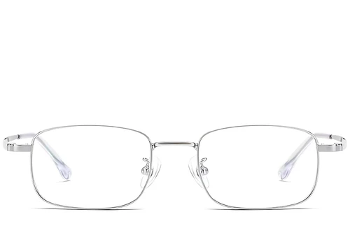 Rectangular Silver Titanium Glasses #BS1913-0214