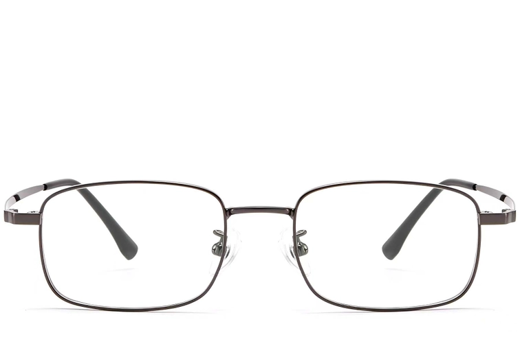 Rectangular Grey Titanium Glasses #BS1913-0215