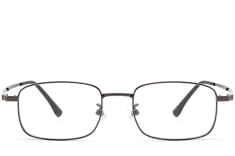 Rectangular Grey Titanium Glasses #BS1913-0215