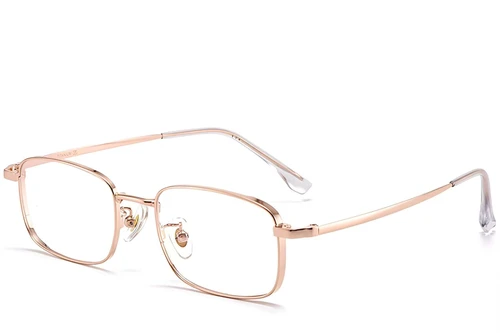Lunettes rectangulaires en titane rose #BS1913-0216