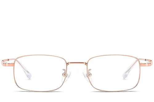 Lunettes rectangulaires en titane rose #BS1913-0216