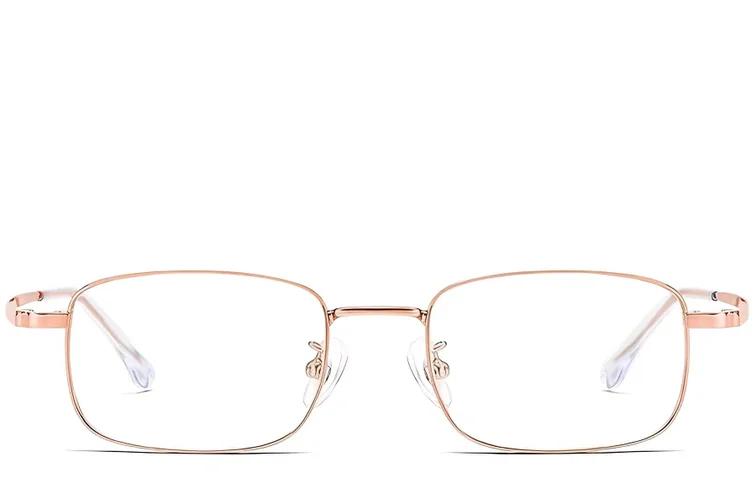 Gafas rectangulares de titanio rosa #BS1913-0216