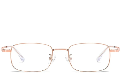 Lunettes rectangulaires en titane rose #BS1913-0216