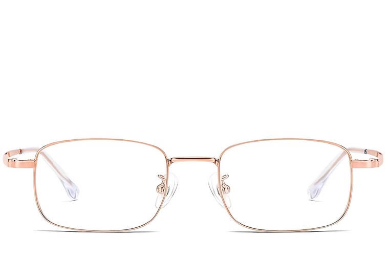 Rechteckige rosa Titanbrille #BS1913-0216