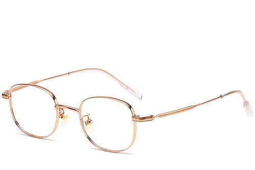 Lunettes ovales en titane rose #BS1913-0217