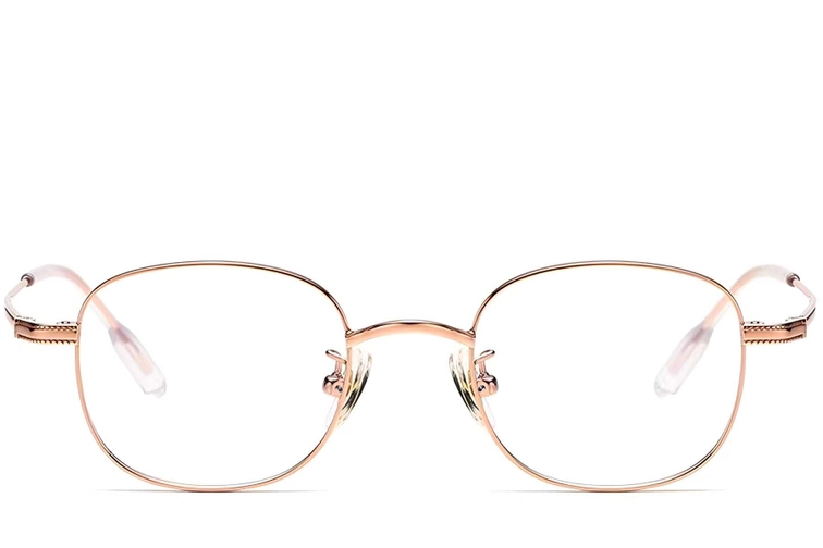 Oval Pink Titanium Glasses #BS1913-0217
