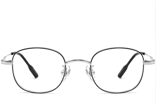 Oval Black Titanium Glasses #BS1913-0218