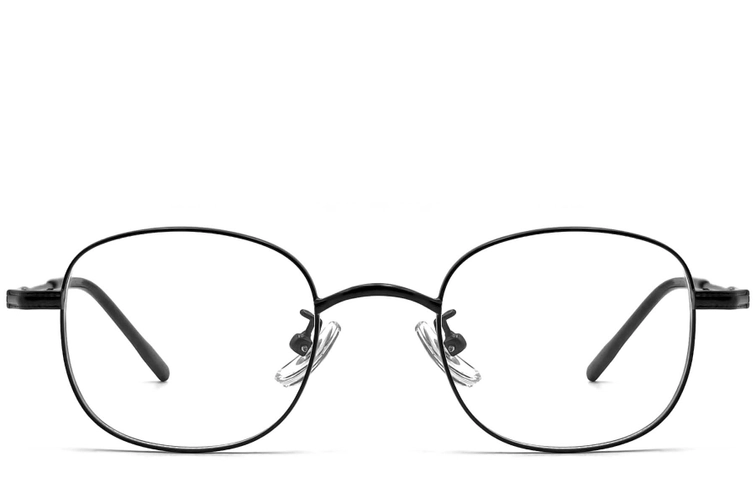 Ovale schwarze Titanbrille #BS1913-0219