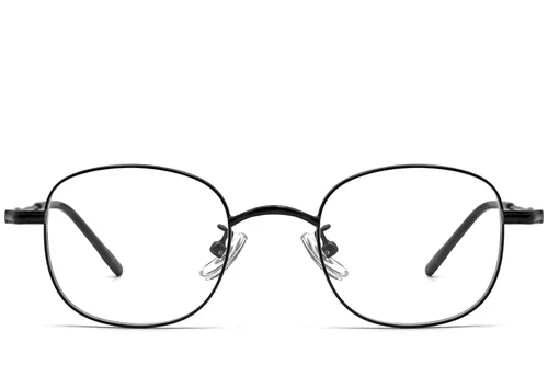 Lunettes ovales en titane noir #BS1913-0219
