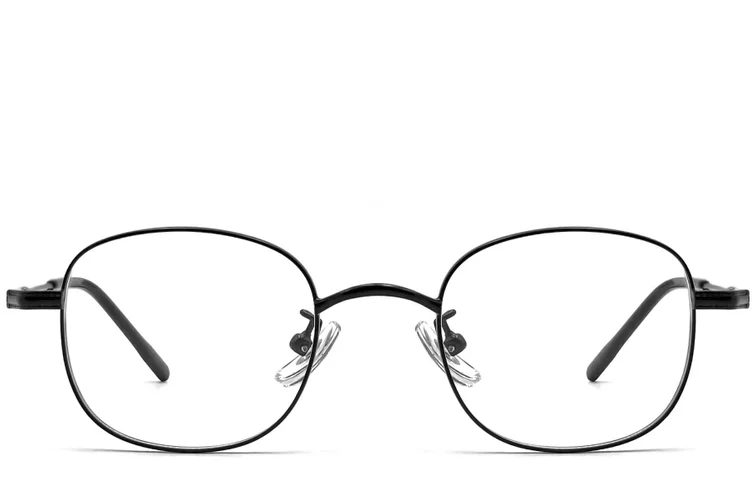 Oval Black Titanium Glasses #BS1913-0219