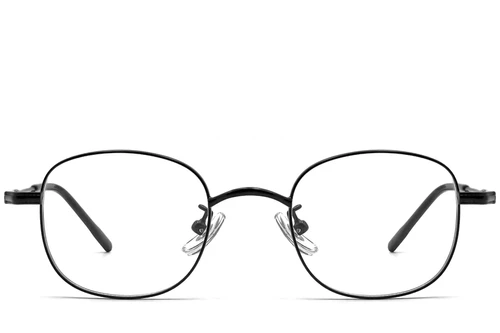 Oval Black Titanium Glasses #BS1913-0219