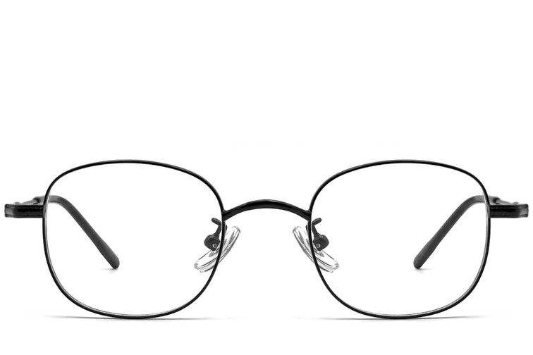 Oval Black Titanium Glasses #BS1913-0219