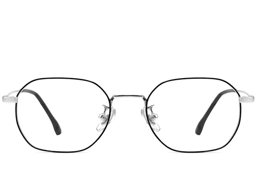 Lunettes géométriques noires en titane #BS1913-0223
