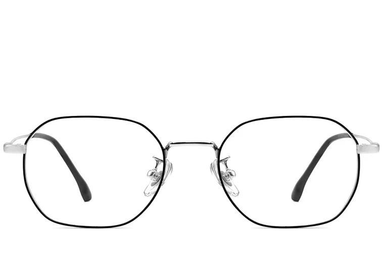 Geometric Black Titanium Glasses #BS1913-0223