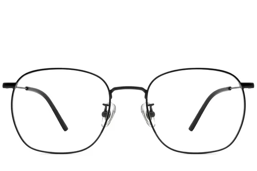 Lunettes rectangulaires en titane noir #BS1913-0226