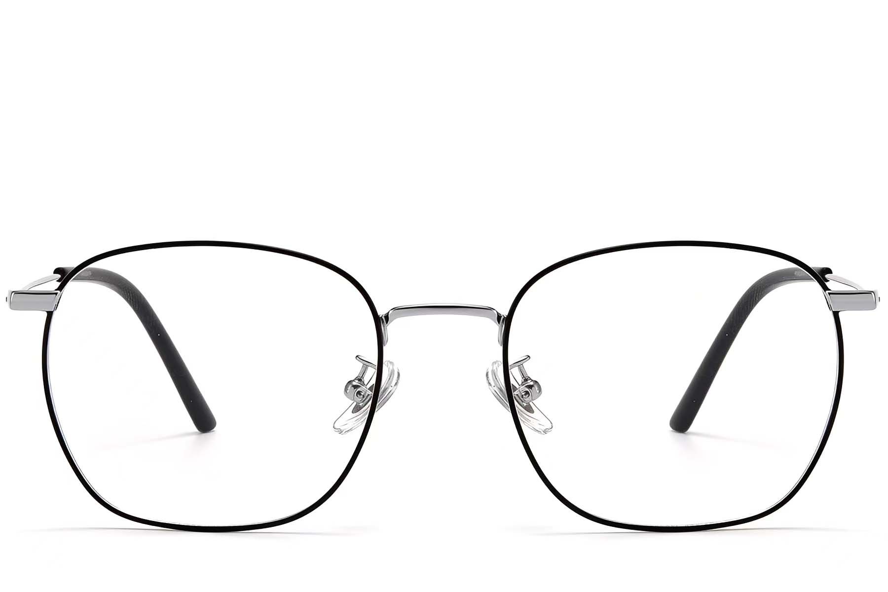 Rectangular Black Titanium Glasses #BS1913-0227