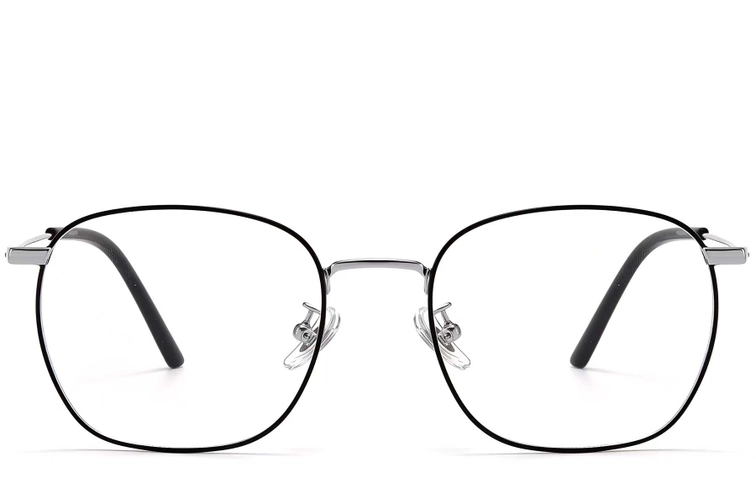 Rectangular Black Titanium Glasses #BS1913-0227