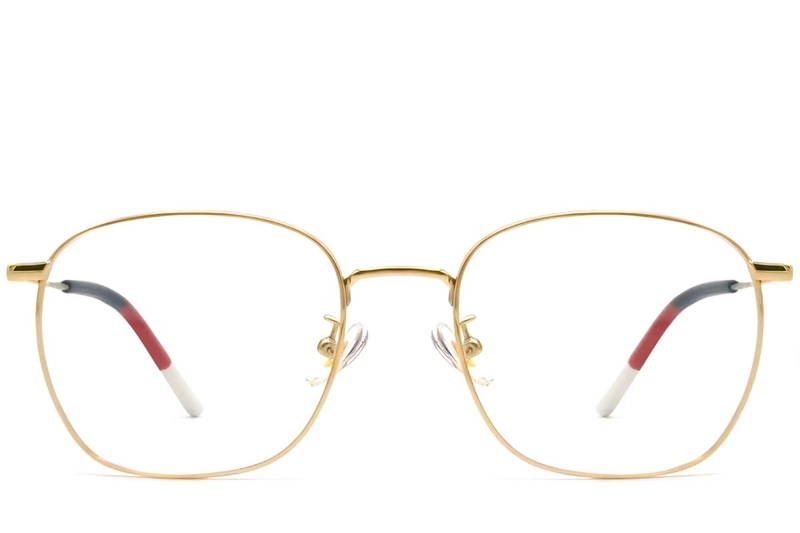 Rectangular Golden Titanium Glasses #BS1913-0228