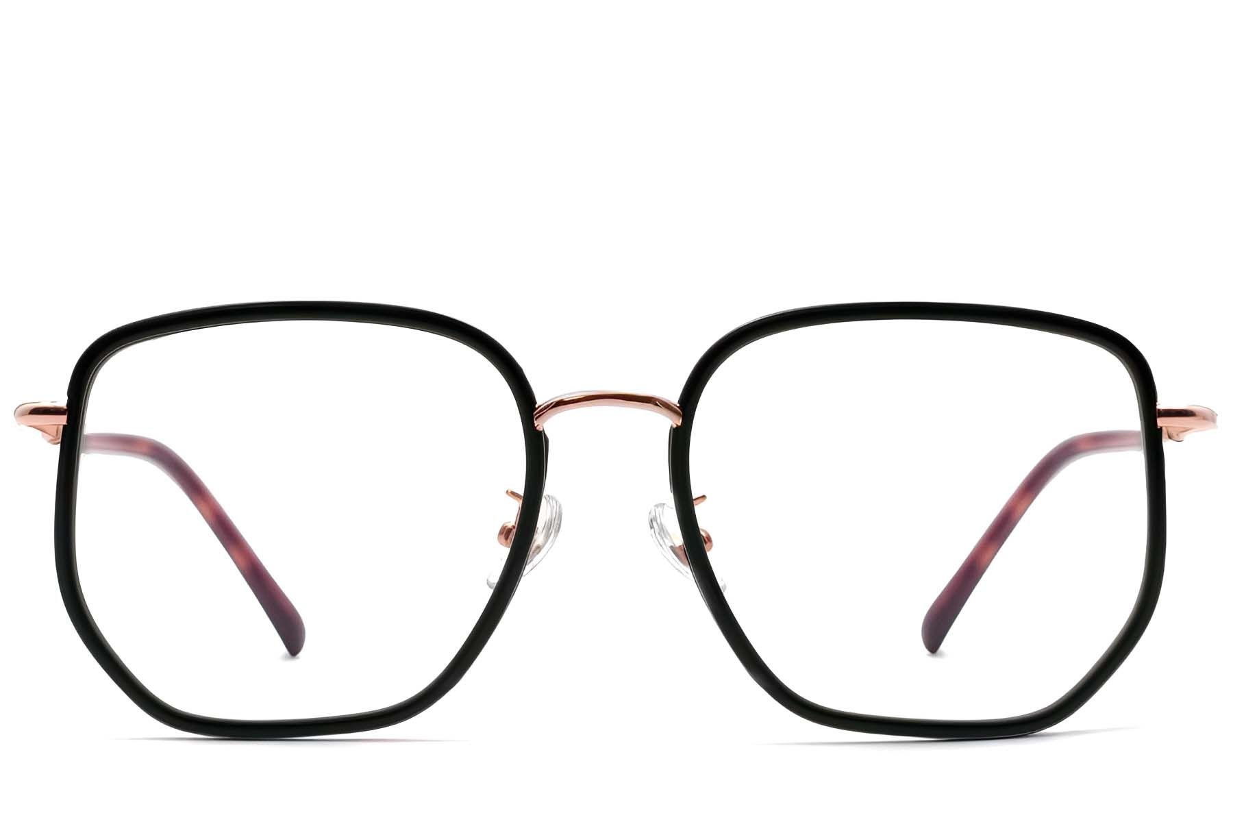 Geometric Black Metal Glasses #BS1913-0230