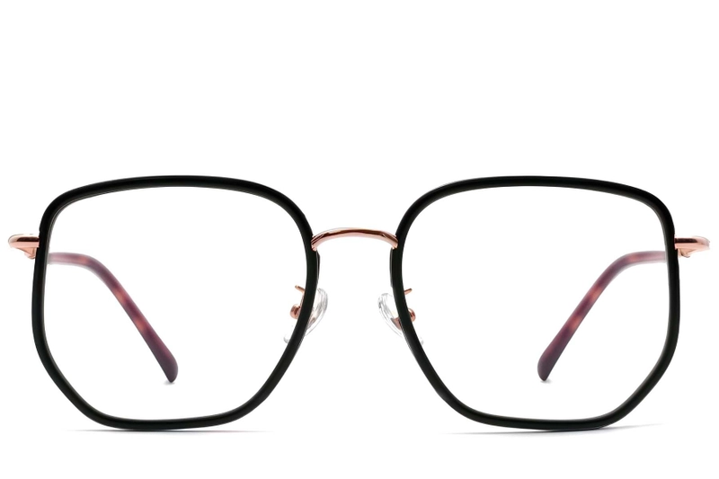 Gafas geométricas de metal negro #BS1913-0230