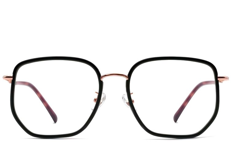 Lunettes géométriques en métal noir #BS1913-0230