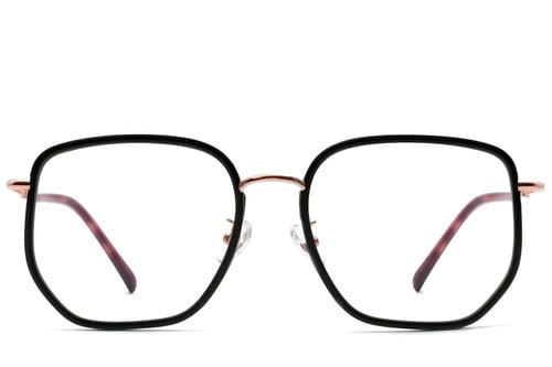 Geometric Black Metal Glasses #BS1913-0230