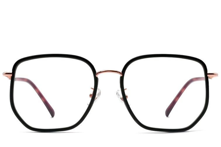 Gafas geométricas de metal negro #BS1913-0230
