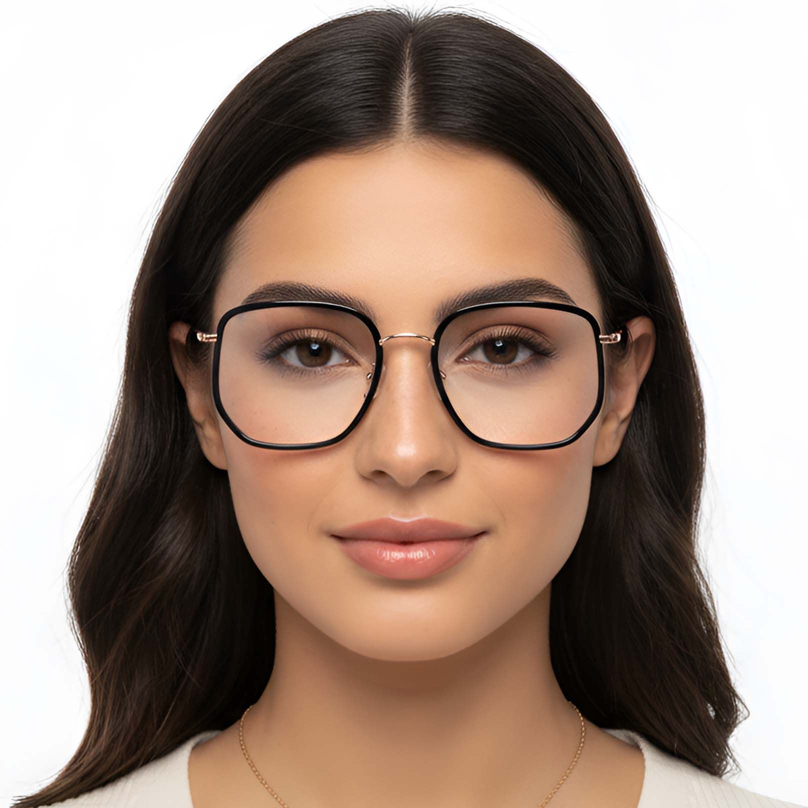 Geometric Black Metal Glasses #BS1913-0230