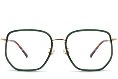 Gafas geométricas de metal verde #BS1913-0231