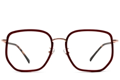 Gafas geométricas de metal rojo #BS1913-0232
