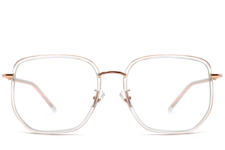 Geometric Pink Metal Glasses #BS1913-0233