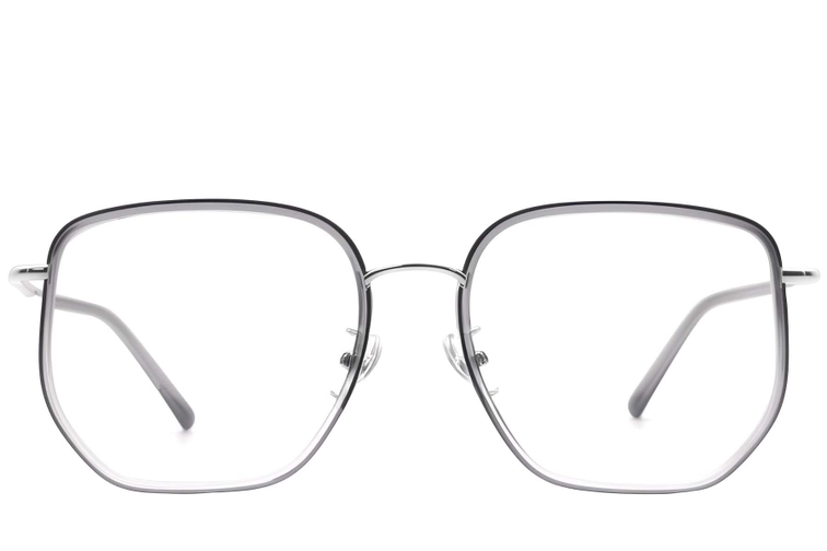 Geometric Grey Metal Glasses #BS1913-0235