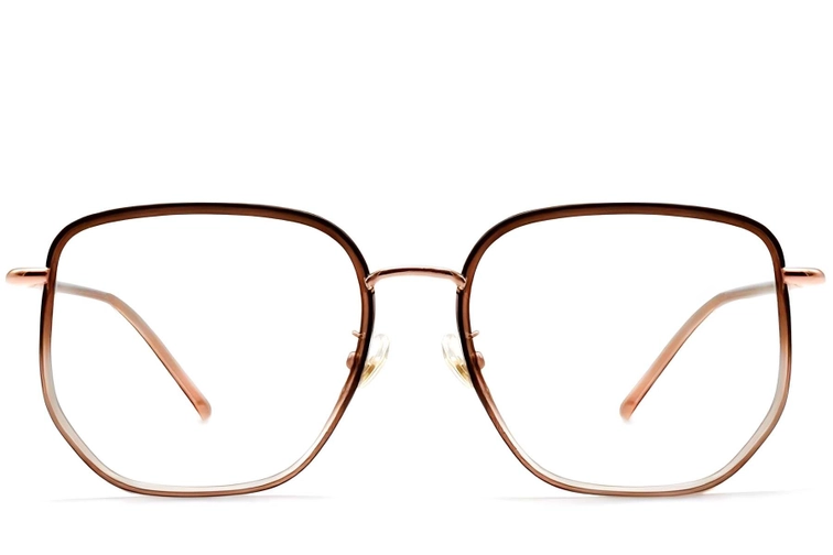 Geometric Brown Metal Glasses #BS1913-0236