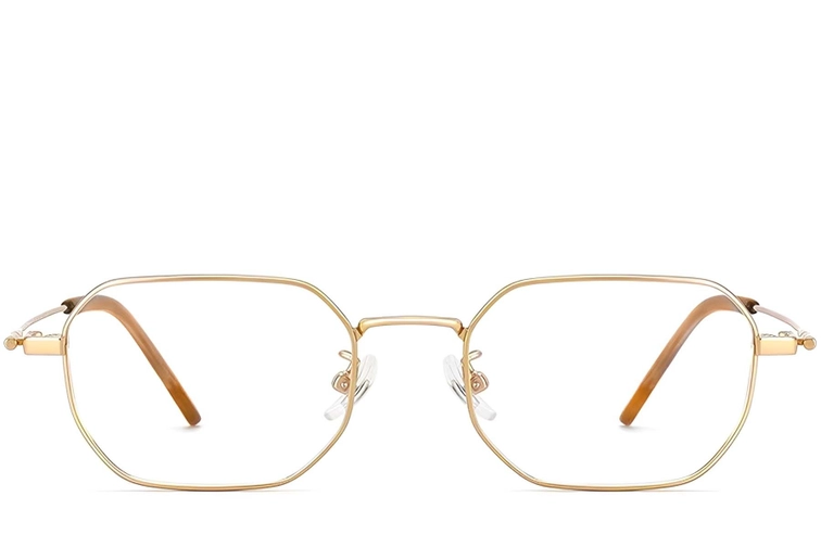 Geometric Golden Titanium Glasses #BS1913-0237