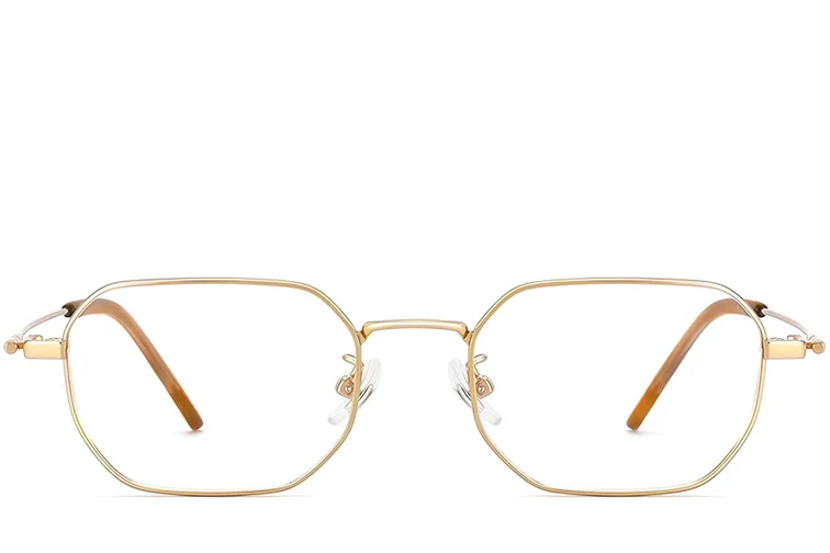 Geometric Golden Titanium Glasses #BS1913-0237