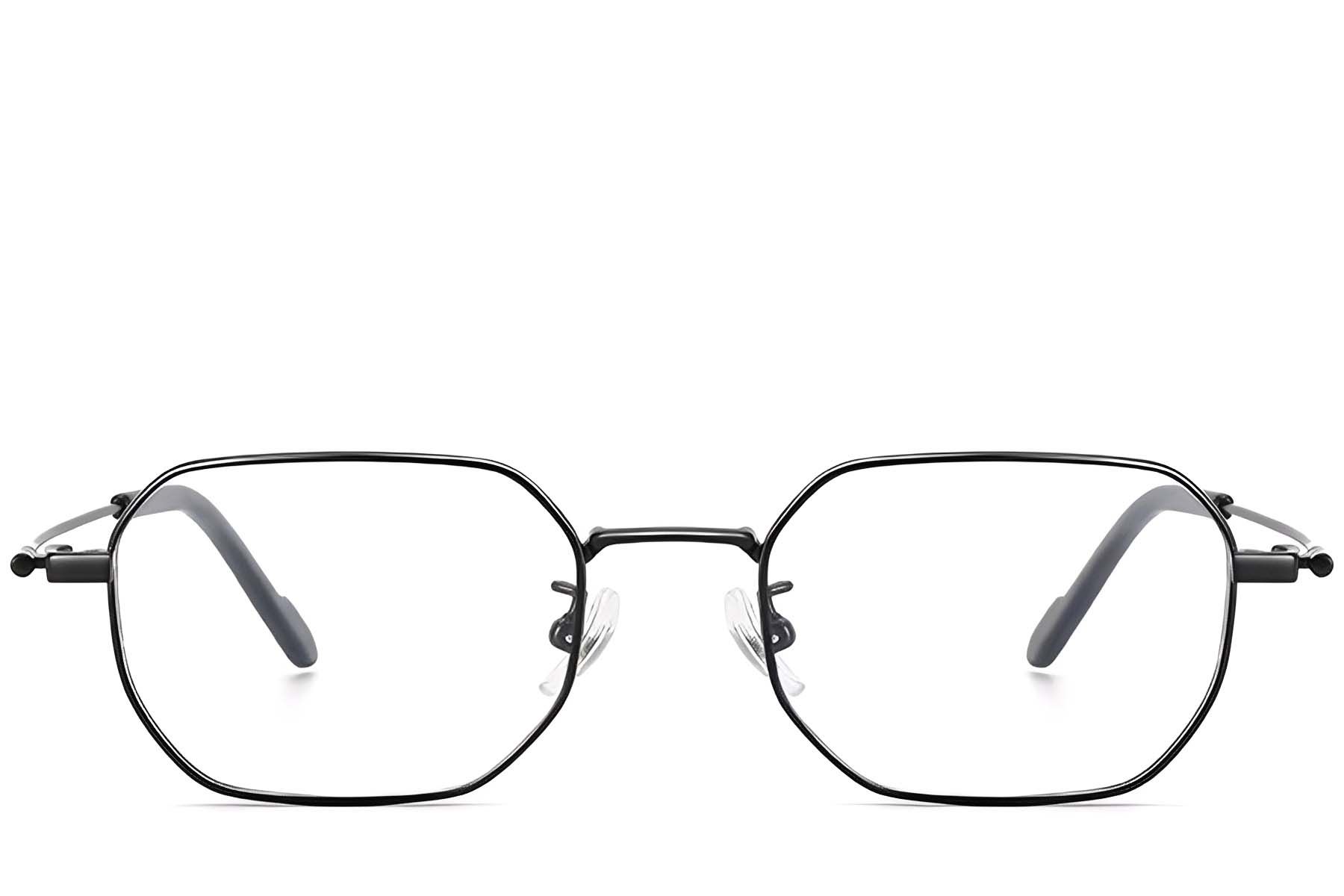 Lunettes géométriques noires en titane #BS1913-0238