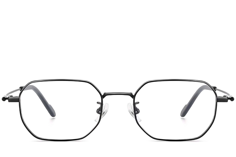 Geometric Black Titanium Glasses #BS1913-0238