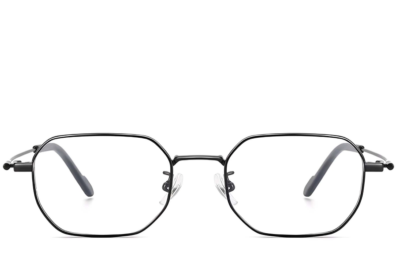 Gafas geométricas de titanio negro #BS1913-0238