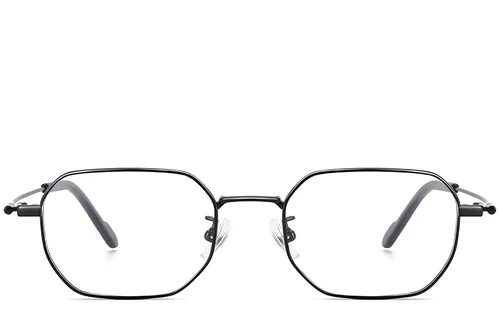 Geometric Black Titanium Glasses #BS1913-0238