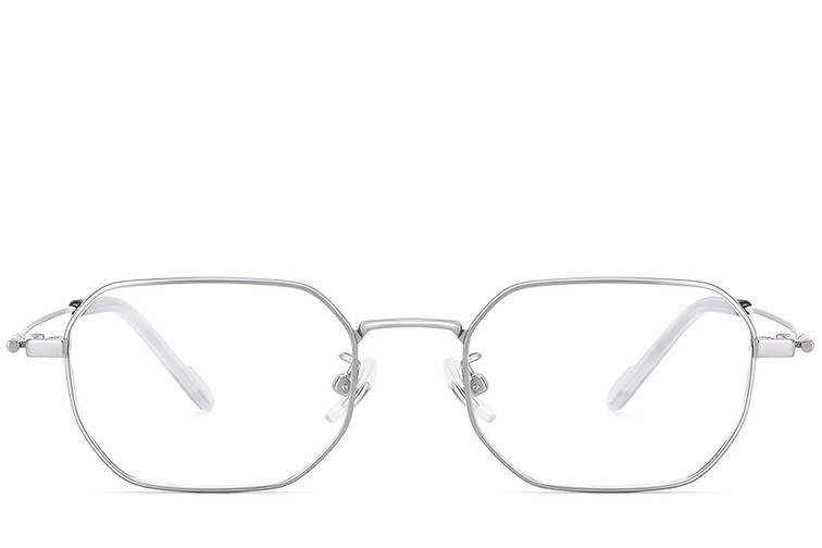 Geometrische Silber-Titanbrille #BS1913-0239