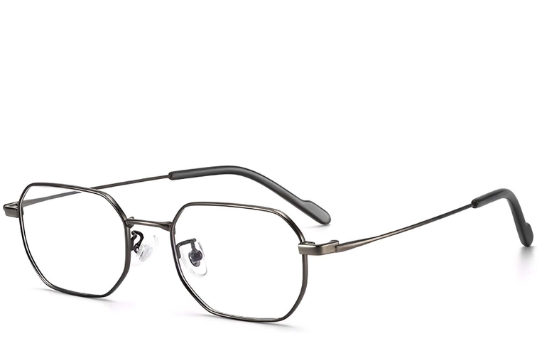 Geometric Grey Titanium Glasses #BS1913-0240