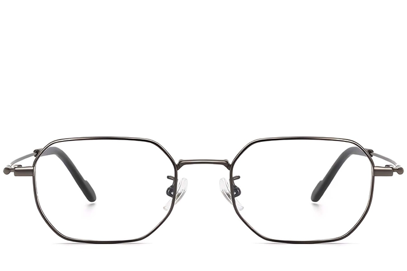Lunettes géométriques en titane gris #BS1913-0240