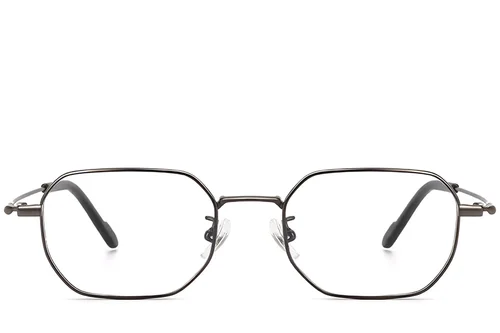 Lunettes géométriques en titane gris #BS1913-0240