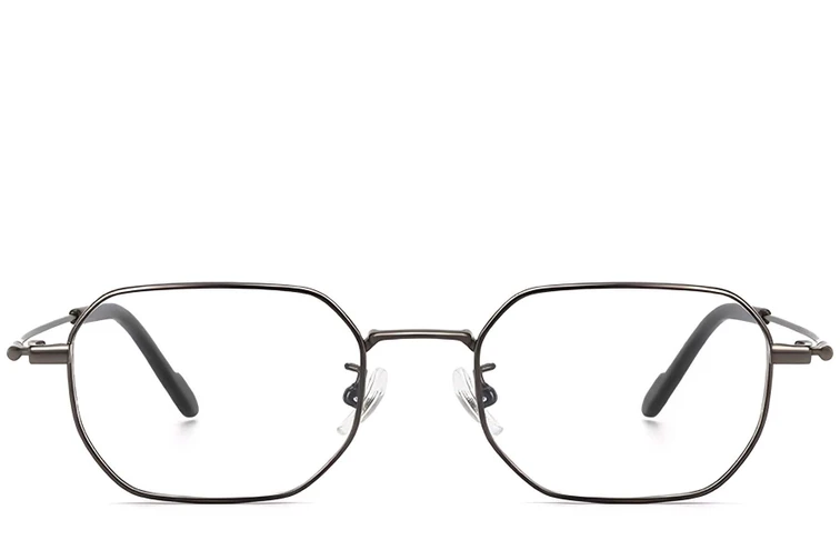 Gafas geométricas de titanio gris #BS1913-0240