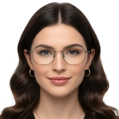 Geometric Green Titanium Glasses #BS1913-0241