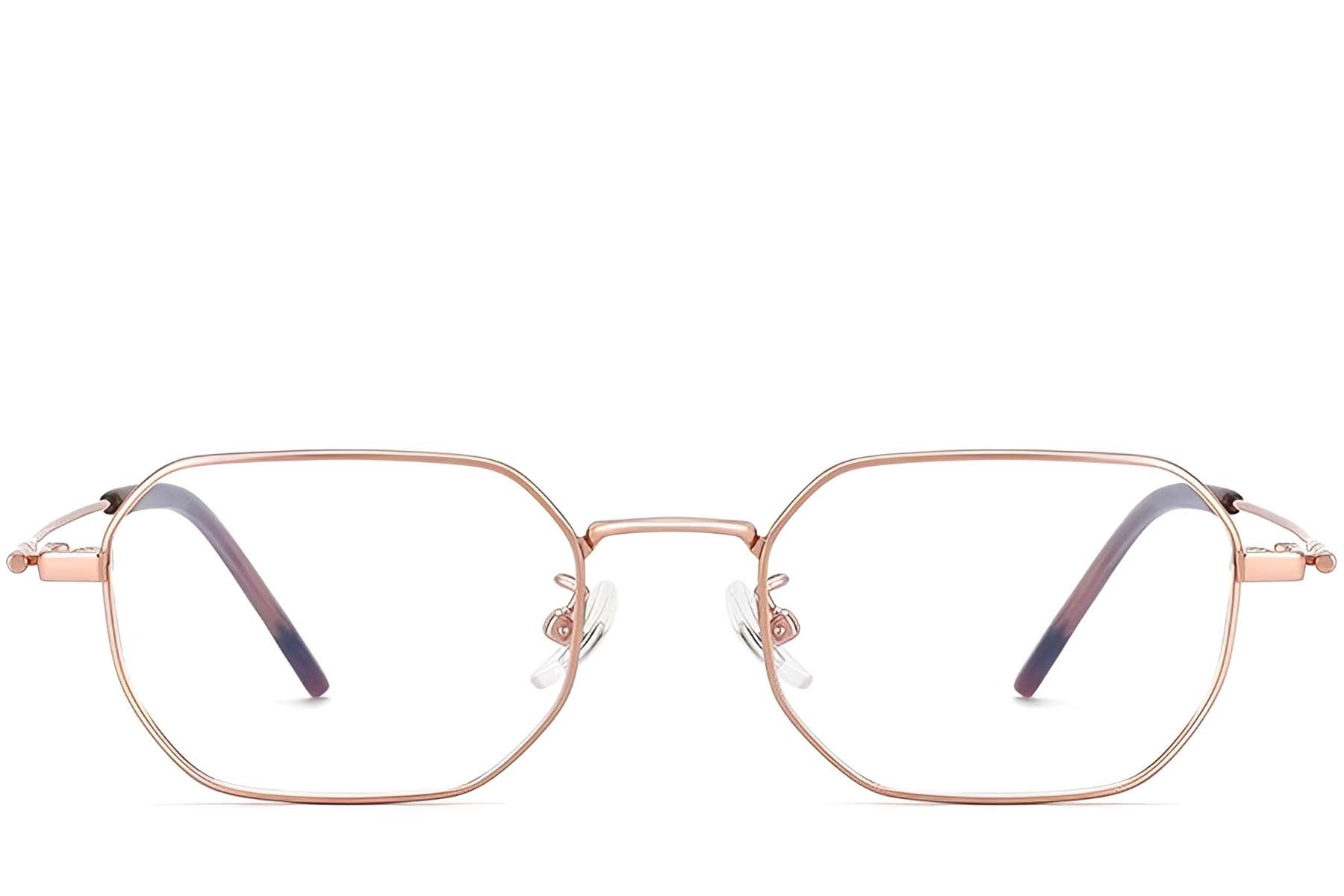Geometric Pink Titanium Glasses #BS1913-0242