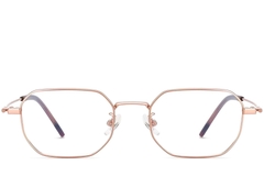 Gafas geométricas de titanio rosa #BS1913-0242