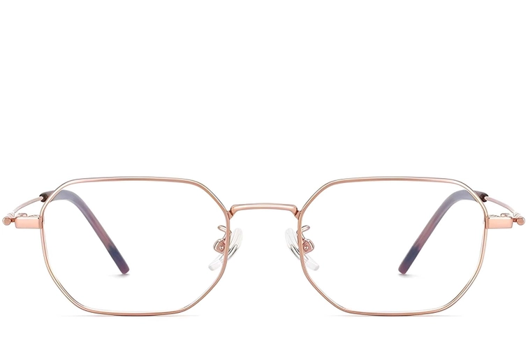 Geometric Pink Titanium Glasses #BS1913-0242
